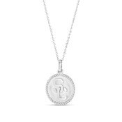 USC Trojans Sterling Silver SC Interlock with Rope Border Necklace